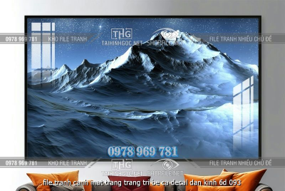 file tranh canh mat trang trang tri be ca decal dan kinh 6d 093