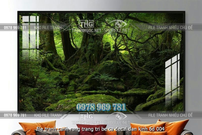 file tranh canh rung trang tri be ca decal dan kinh 6d 004