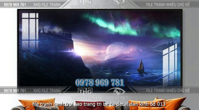 file tranh canh troi sao trang tri be ca decal dan kinh 6d 013