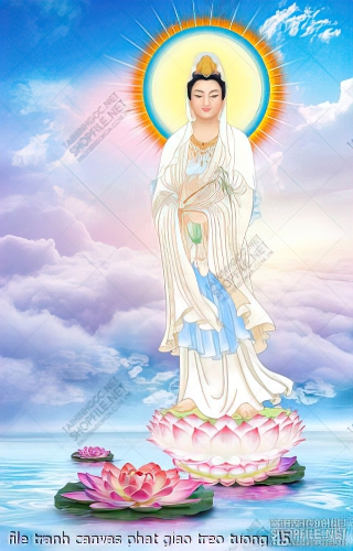 file tranh canvas phat giao treo tuong 45