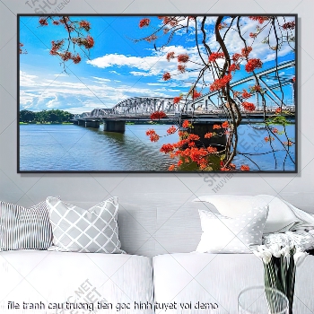 tranh Ha Noi file tranh cau truong tien goc hinh tuyet voi