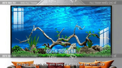 file tranh cay canh thuy sinh trang tri be ca decal dan kinh t3529