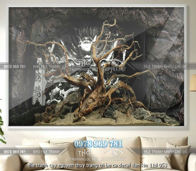 file tranh cay nguyen thuy trang tri be ca decal dan kin 11d 053