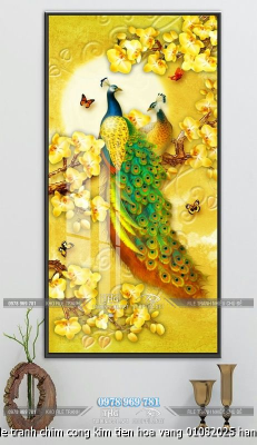 file tranh chim cong kim tien hoa vang 01082025 hanh