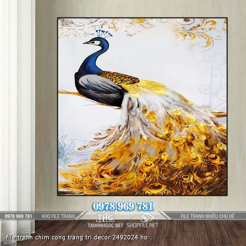 file tranh chim cong trang tri decor 2492024 ho