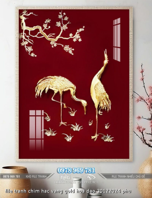 file tranh chim hac vang gold hoa dao 30122024 phu