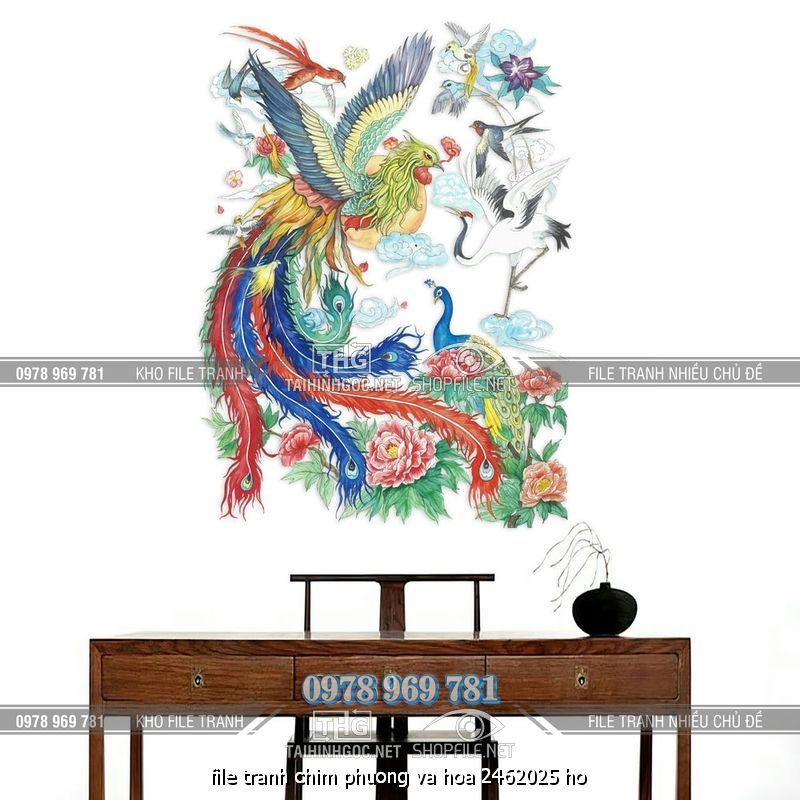 file tranh chim phuong va hoa 2462025 ho