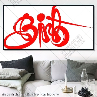 file tranh chu binh thu phap ngay tet