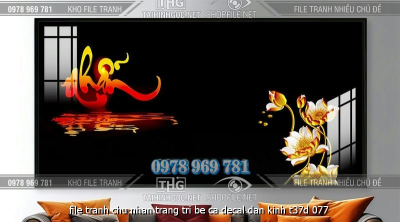 file tranh chu nhan trang tri be ca decal dan kinh t37d 077