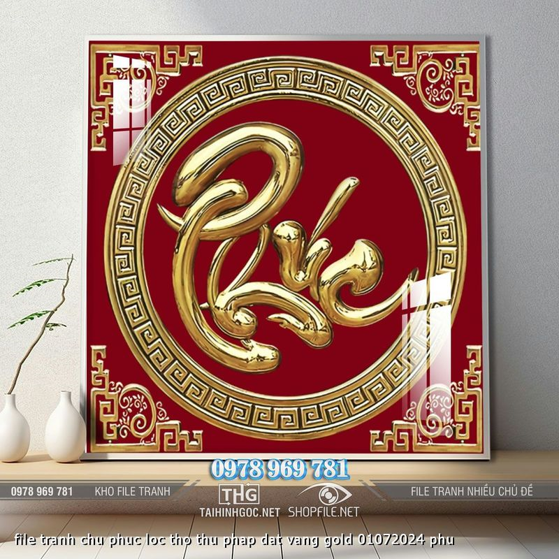 file tranh chu phuc loc tho thu phap dat vang gold 01072024 phu