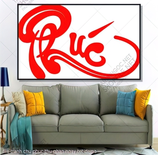 file tranh chu phuc thu phap ngay tet