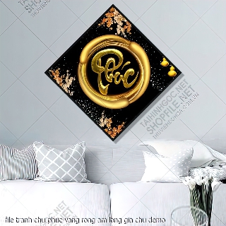 file tranh chu phuc vang rong am long gia chu