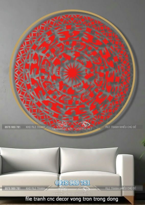 file tranh cnc decor vong tron trong dong