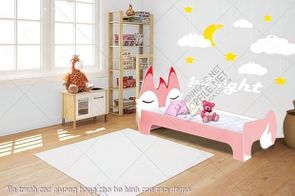 file tranh cnc giuong hong cho be hinh con cao