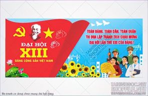 file tranh co dong chao mung dai hoi dang