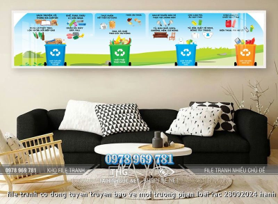 file tranh co dong tuyen truyen bao ve moi truong phan loai rac 28092024 hanh