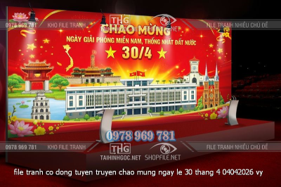 file tranh co dong tuyen truyen chao mung ngay le 30 thang 4 04042026 vy