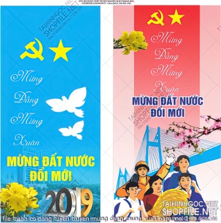 file tranh co dong tuyen truyen mung dang mung xuan nam moi 1