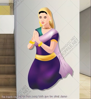 file tranh co gai ao tam cung kinh quy lay phat