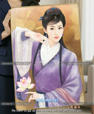 file tranh co gai ao tim co trang son dau 29112025 dao