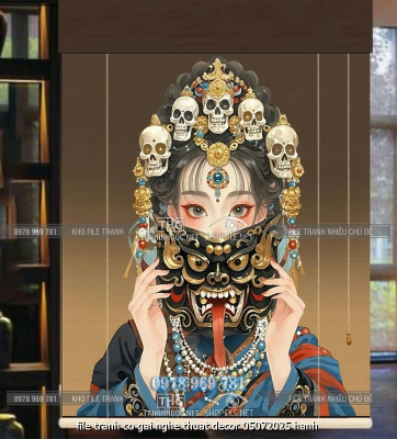 file tranh co gai nghe thuat decor 05072025 hanh