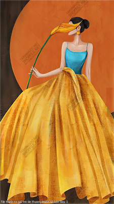 file tranh co gai tre de thuong tranh ve son dau 1