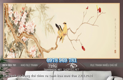 file tranh co trang doi chim va canh hoa mau don 23012024 file tranh co trang doi chim va canh hoa mau don 23012024