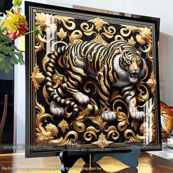 file tranh con giap decor sang trong tuoi con giap dan ho