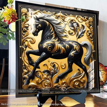 file tranh con giap decor sang trong tuoi con giap ngo ngua