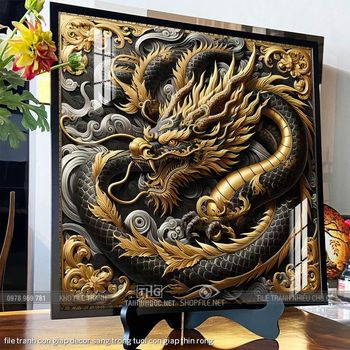 file tranh con giap decor sang trong tuoi con giap thin rong