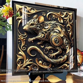file tranh con giap decor sang trong tuoi con giap ti chuot