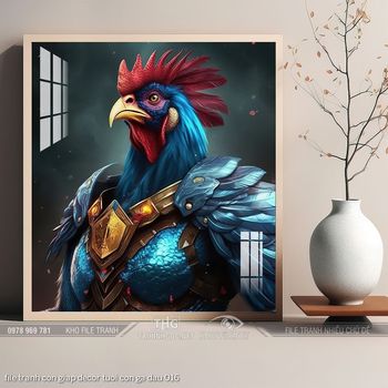 file tranh con giap decor tuoi con ga dau 016