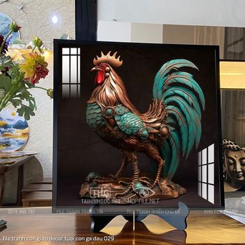 file tranh con giap decor tuoi con ga dau 029