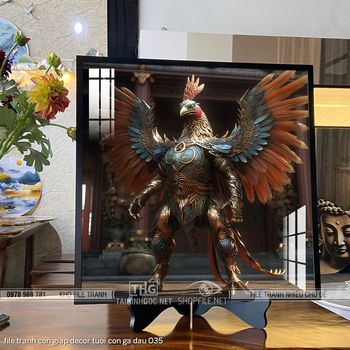 file tranh con giap decor tuoi con ga dau 035