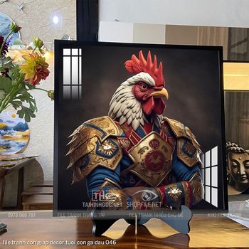 file tranh con giap decor tuoi con ga dau 046