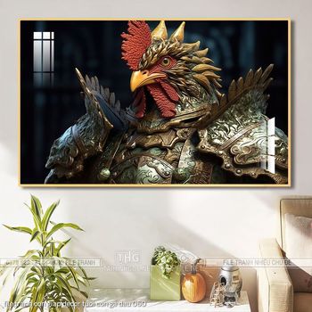 file tranh con giap decor tuoi con ga dau 060