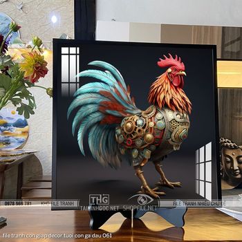 file tranh con giap decor tuoi con ga dau 061