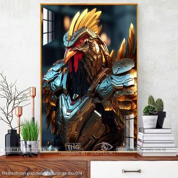 file tranh con giap decor tuoi con ga dau 074