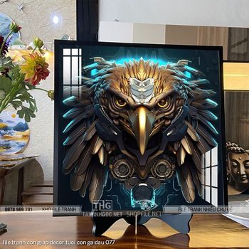 file tranh con giap decor tuoi con ga dau 077