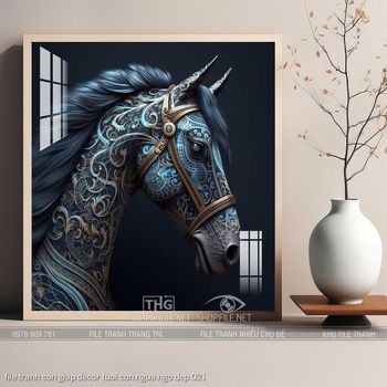 file tranh con giap decor tuoi con ngua ngo dep 021