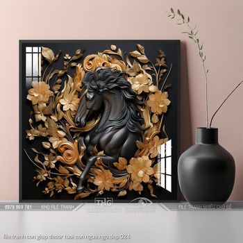 file tranh con giap decor tuoi con ngua ngo dep 024