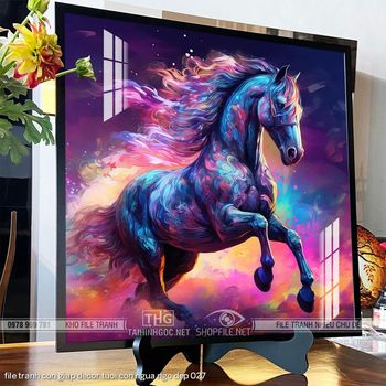 file tranh con giap decor tuoi con ngua ngo dep 027