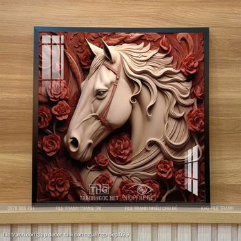 file tranh con giap decor tuoi con ngua ngo dep 029