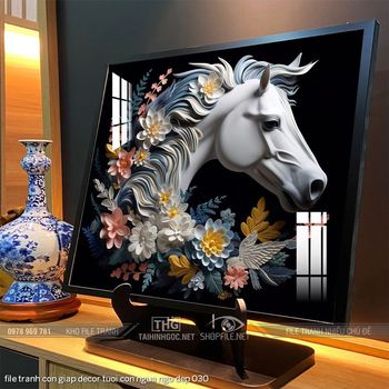 file tranh con giap decor tuoi con ngua ngo dep 030