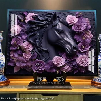 file tranh con giap decor tuoi con ngua ngo dep 032