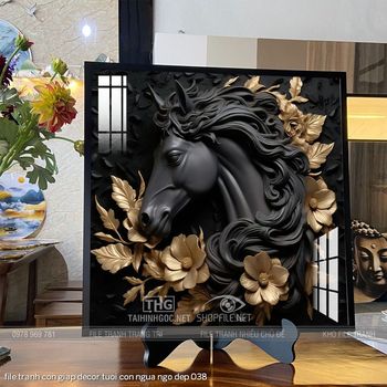 file tranh con giap decor tuoi con ngua ngo dep 038