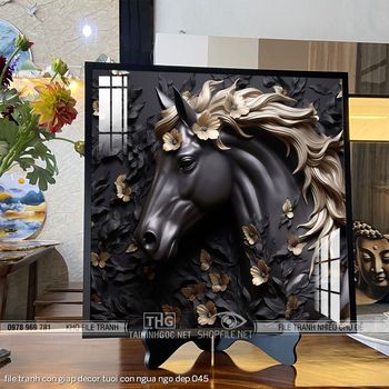 file tranh con giap decor tuoi con ngua ngo dep 045