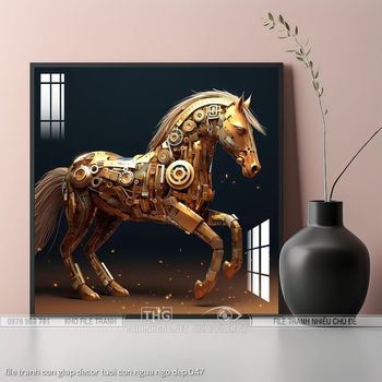 file tranh con giap decor tuoi con ngua ngo dep 047