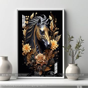 file tranh con giap decor tuoi con ngua ngo dep 052