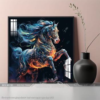 file tranh con giap decor tuoi con ngua ngo dep 053